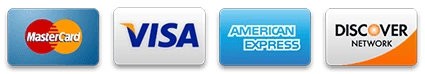 Secure checkout — Mastercard, Visa, American Express, Discover accepted